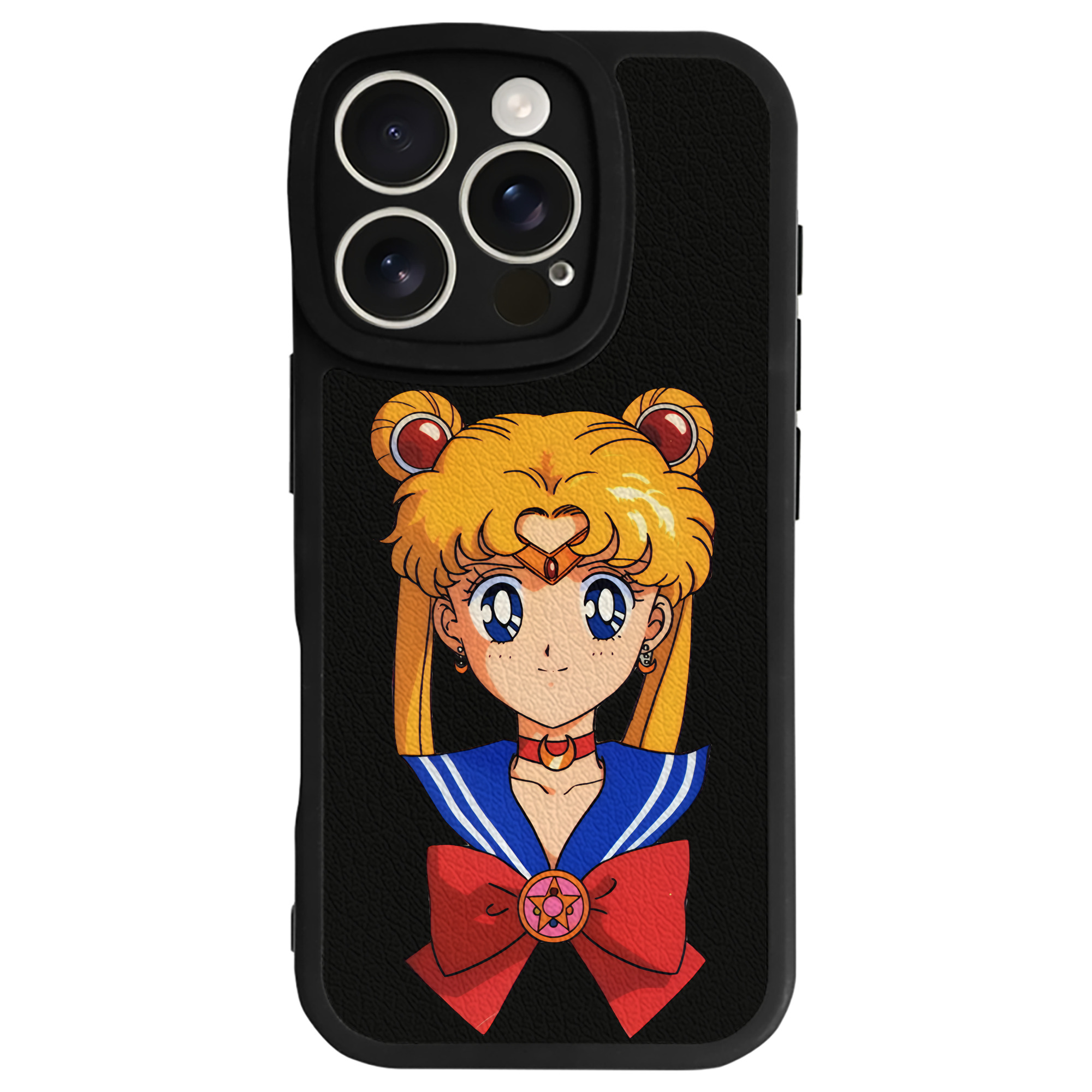 （画像用） 美少女戦士セーラームーン 月野 うさぎ つきの うさぎ Sailor Moon Tsukino Usagi 【iPhone 16シリーズ対応】シリコンスマホケース（レザー調） 材質：シリコン